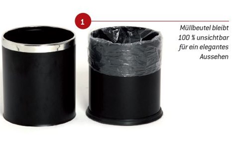 2 Schaliger Abfallbehälter für elegantes Aussehen